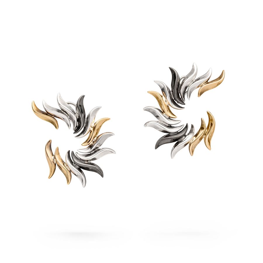 'Phoenix' earrings FLAME | OR SEMICR 12B ARG